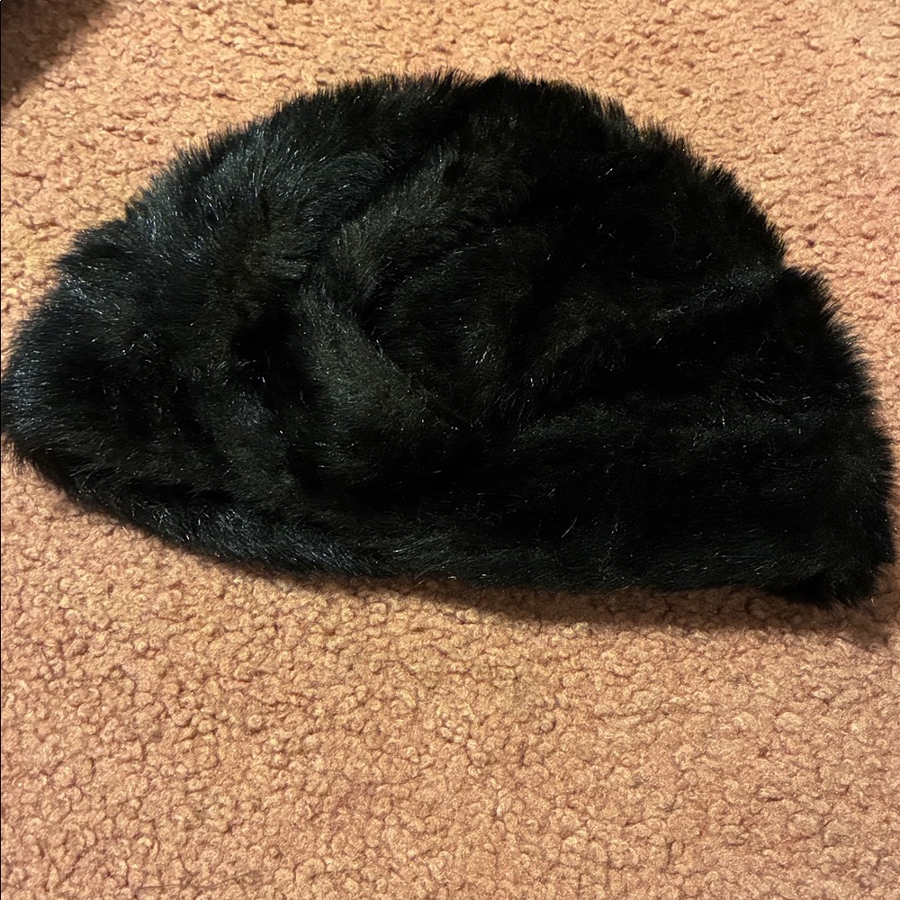 Elegant Black Faux Fur Women's Hat